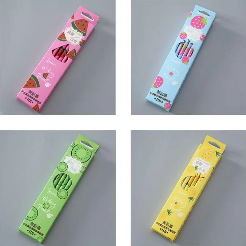 12 шт./кор. карандаш креативный с изображением свежих фруктов и ластиком для
