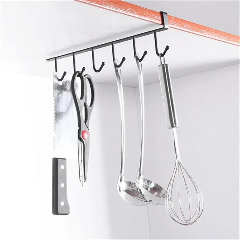 

6 крючков подстаканник подвесной j-образный шкаф многофункциональный Железный крючок для кухни ванной комнаты Аксессуары для хранения