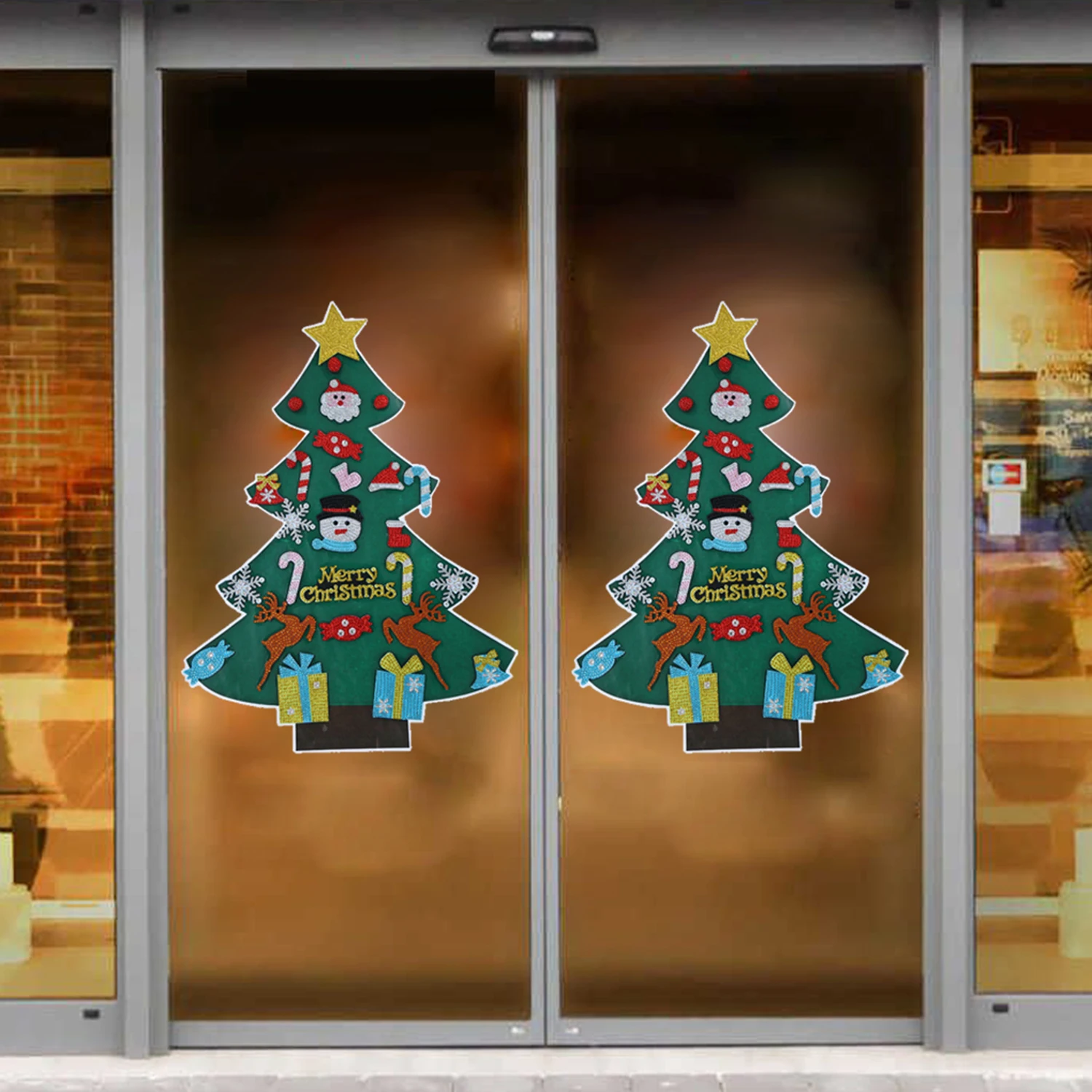 Рождественская елка Наклейка на стену s для дома рождественские наклейки окна
