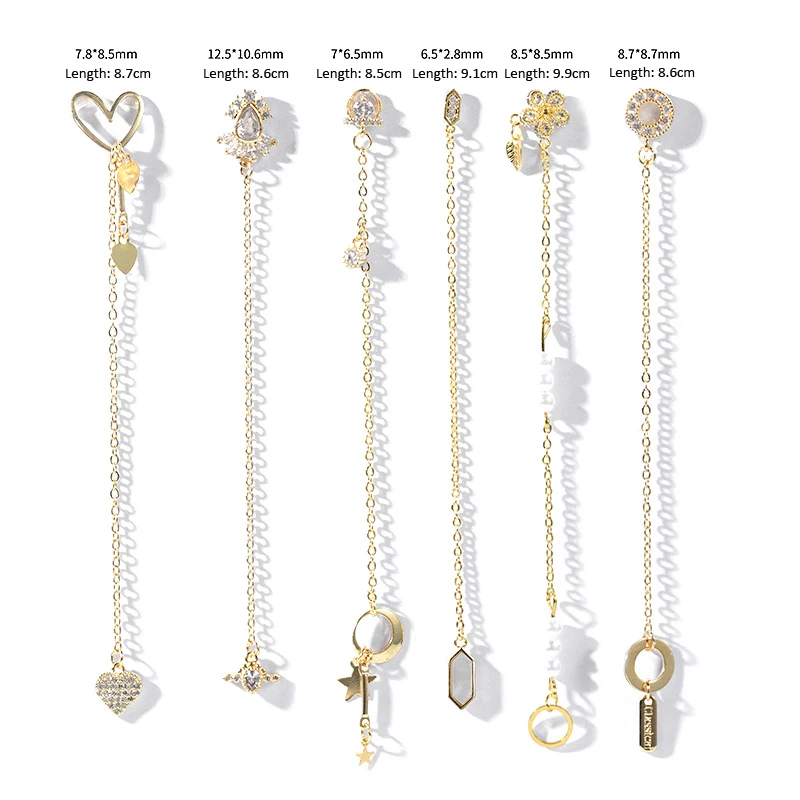 3D металлические циркониевые украшения для ногтей роскошные хрустальные стразы