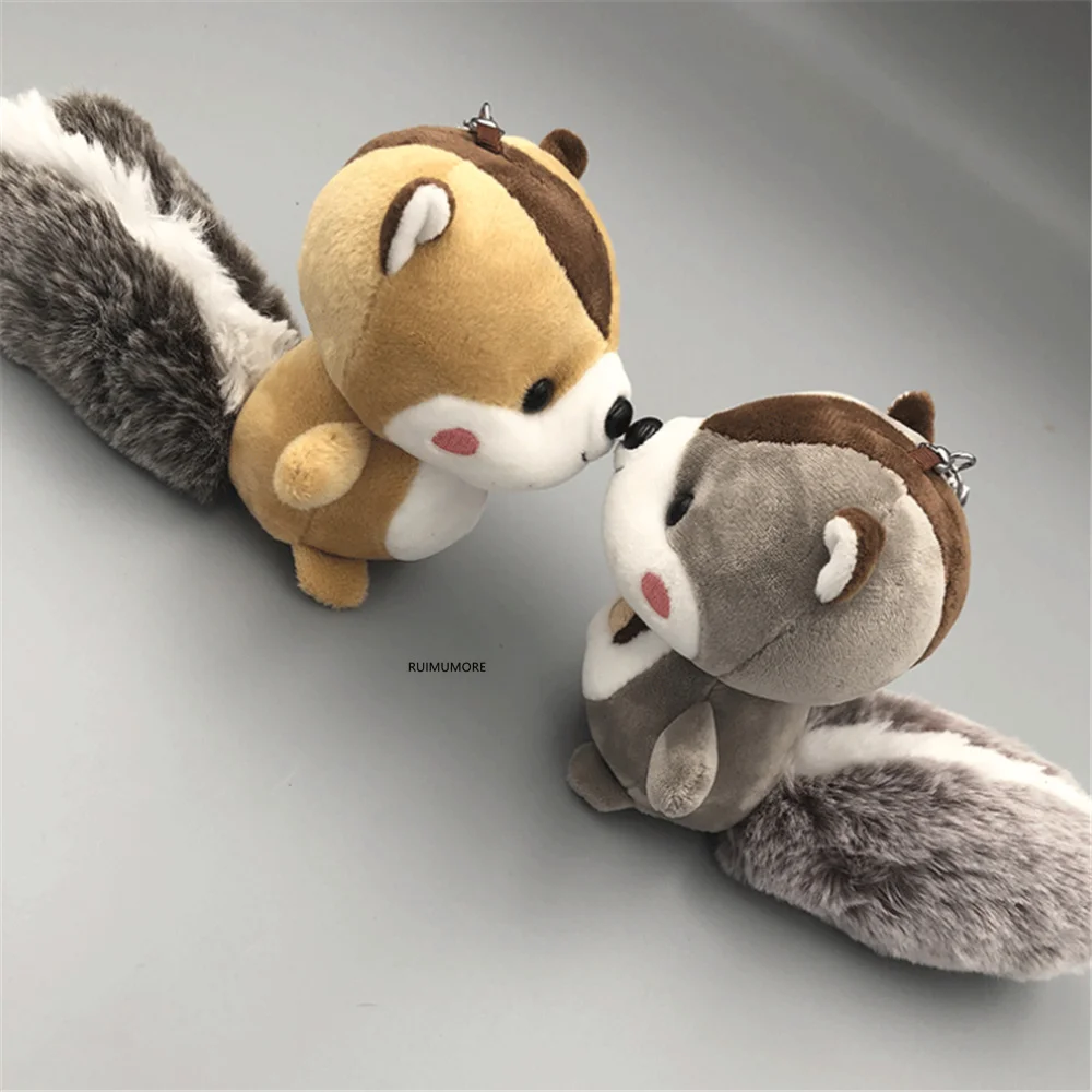 Большая плюшевая белка 12 см 3 цвета игрушка кукла брелок подарок подвеска |