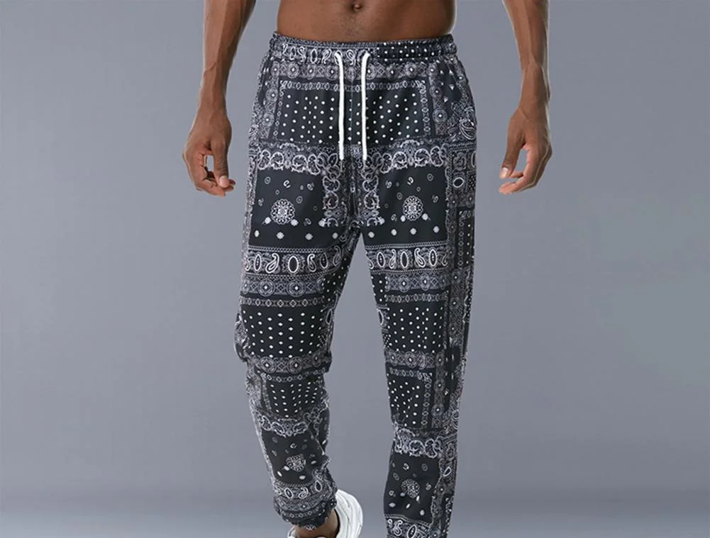 

Men's Casual Elastic Baggy Hippie Yoga Harem Pants Men pants Elastic Waist Breathable Joggers Jogging Sweat Pants for Jogger