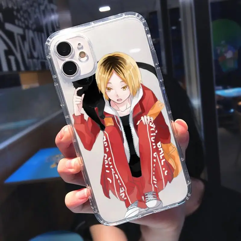 

Kenma Kozume Haikyuu!! Phone Case Transparent for iPhone 11 12 mini pro XS MAX 8 7 6 6S Plus X 5S SE 2020 XR