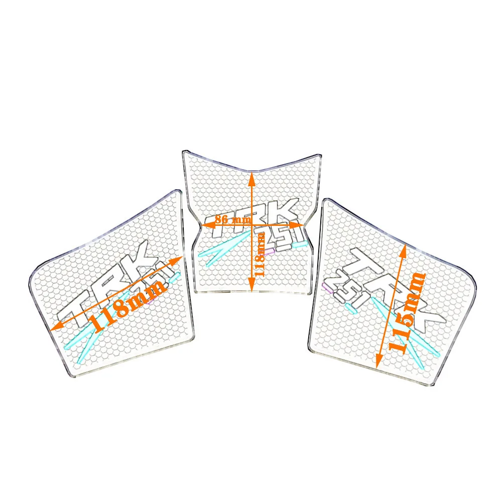 Резиновая нескользящая боковая наклейка 3M подходит для Benelli TRK251 TRK 251 2018 2019 2020