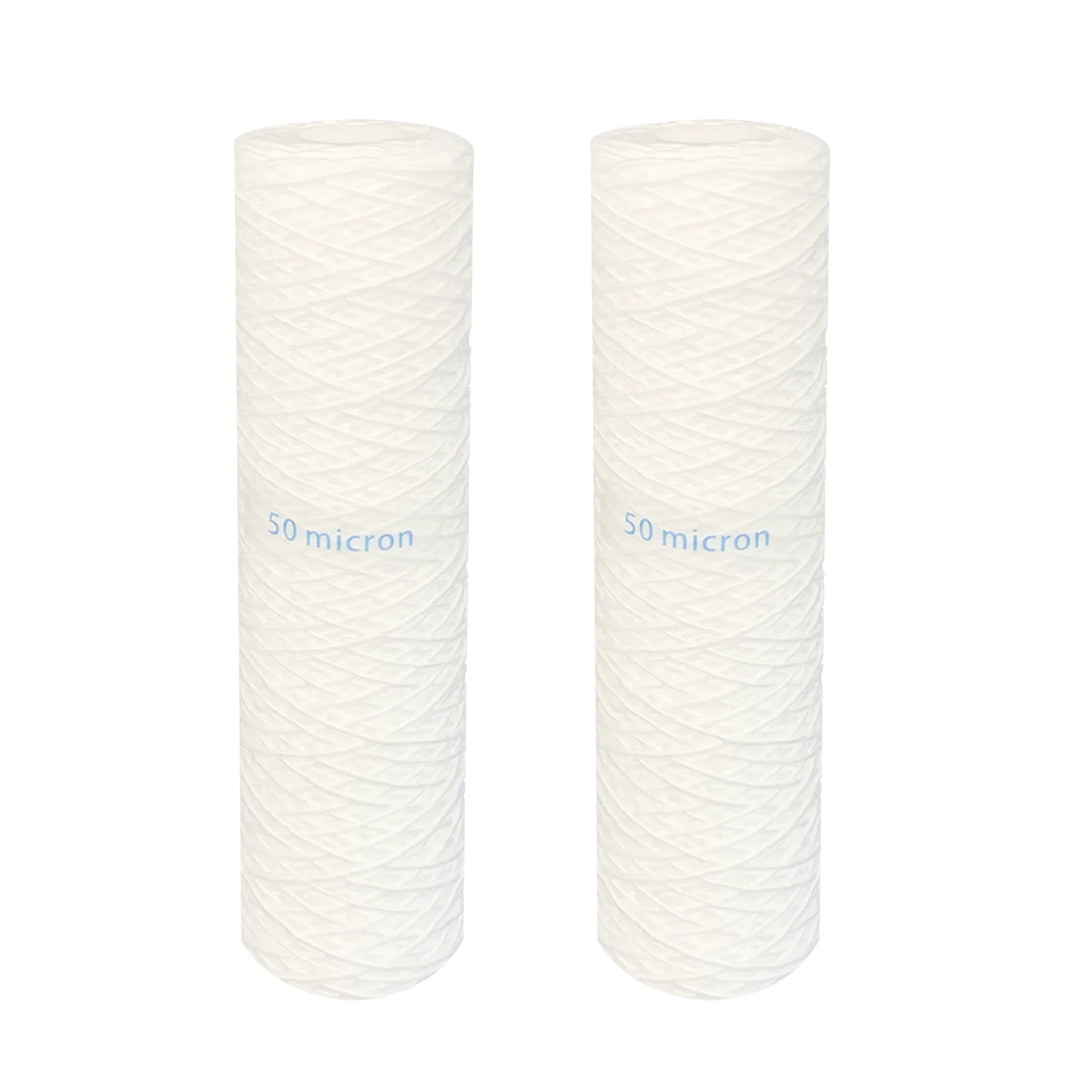 

2 pack of 50 Microns String-Wound Polypropylene Filter Cartridge 10" x 2.5" for city and well water