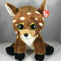 ty beanie boos christmas gift brown white spotted deer buckley shining eyes super soft plush childrens toy collection 15cm