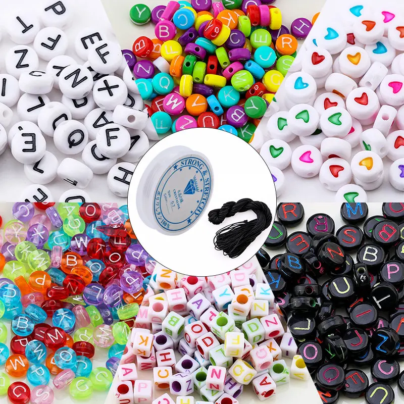 

800pcs/lot Mixed Letter Beads Alphabet Beads round Acrylic letter Beads For DIY Jewelry Making handicraft Children gifts