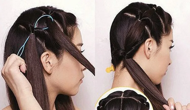 Пластиковая петля для волос инструмент укладки волшебный Топ хвост оплетка