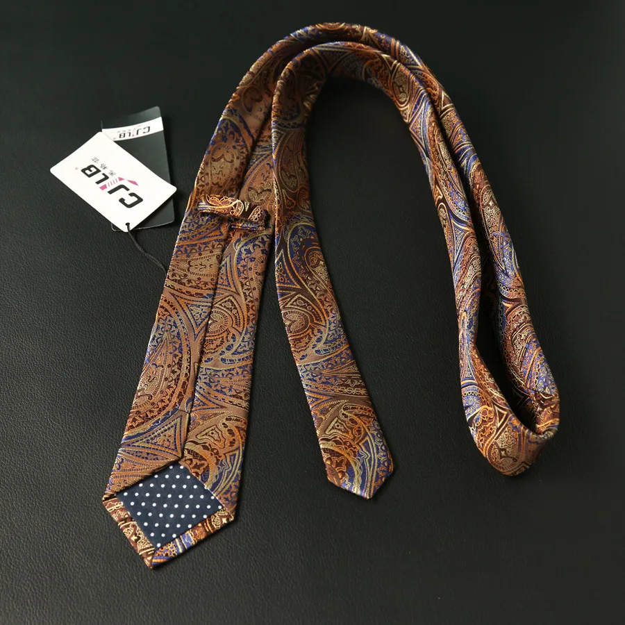 Linbaiway 6 см Полиэстеровые галстуки для мужчин свободного покроя платье Пейсли