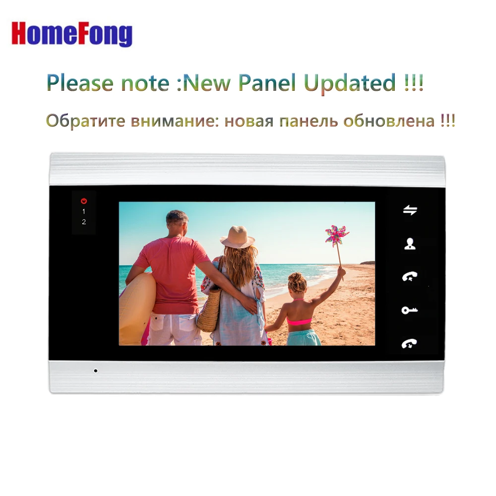 Видеодомофон Homefong 7 " дверной звонок с широким углом 720P Wi-Fi беспроводной система