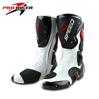 motorcycle boots men speed 4 seasons protective gears moto shoes black red white motorcycling boot motocross boots