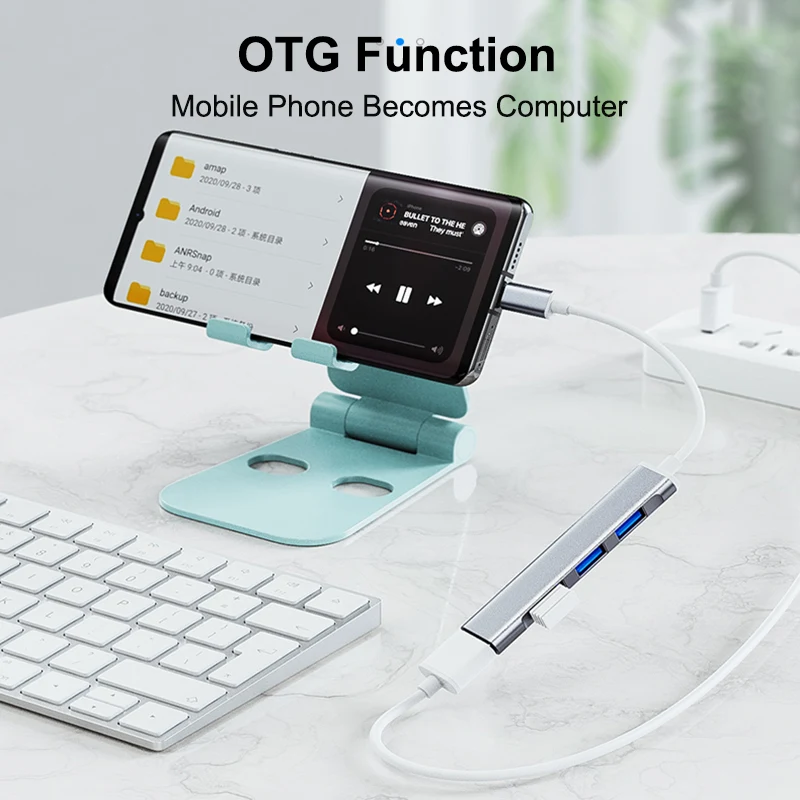 Usb-хаб 3 0 Otg Тип C 1 мульти 4 порта ноутбук ПК компьютер аксессуары для Macbook Pro Air