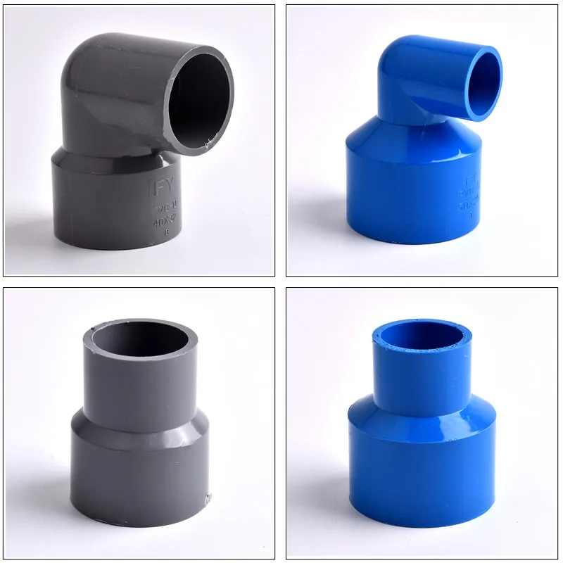 

2Pcs 20/25/32/40/50mm PVC Straight/ Elbow Reducing Connectors Water Pipe Garden Irrigation Water Pipe Connector Aquarium Adapte
