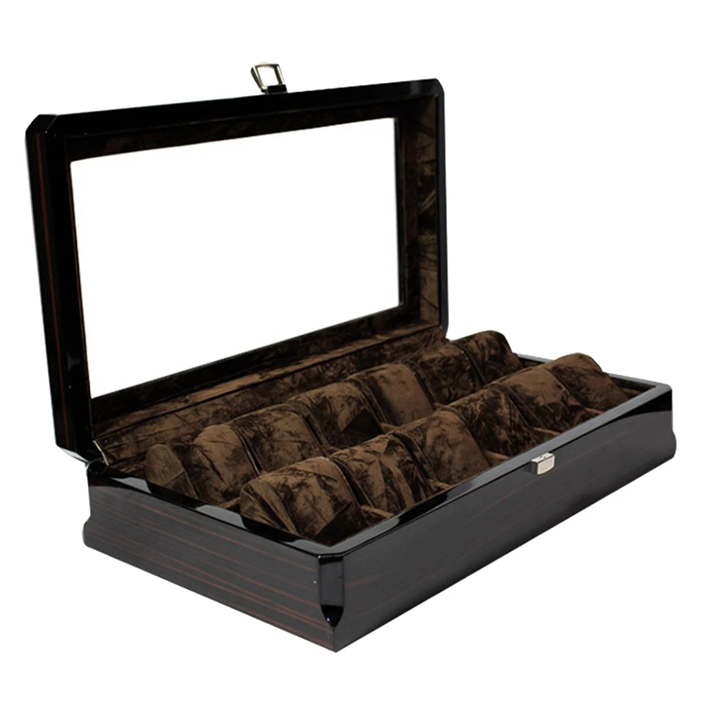 Винтажный деревянный ящик для часов дисплей 12 слотов органайзер ювелирных