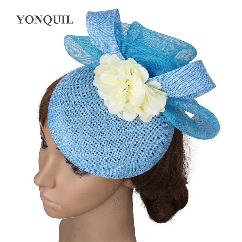 Имитация Sinamay фетровая шляпка шерстяная шапка для свадьбы женский головной убор