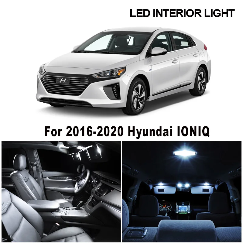 12 шт. Canbus внутренний светодиодный для Hyundai IONIQ 2016 2017 2018 2019 2020 автомобиль лампы