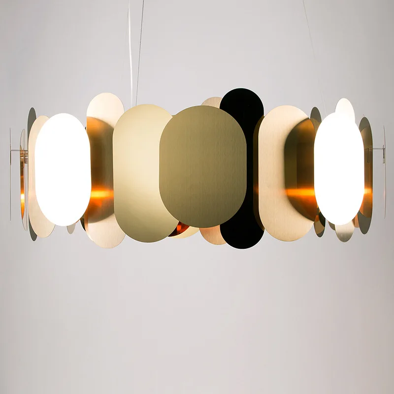 

Post modern minimalist dining room bedroom living room hotel chandelier Nordic creative metal chandelier living room decor