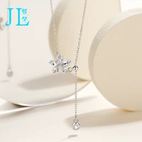 white dream flower necklace female ins small design sense korean simple light luxury tassel clavicle chain s925 pure silver
