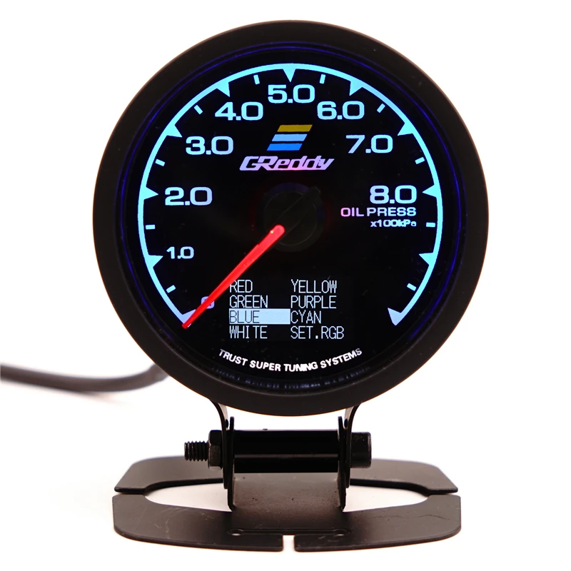 Спидометр GReddi Multi D/A lcd цифровой дисплей масляного давления автомобильный измерительный прибор 2,5 дюйма 62 мм 7 цветов в 1