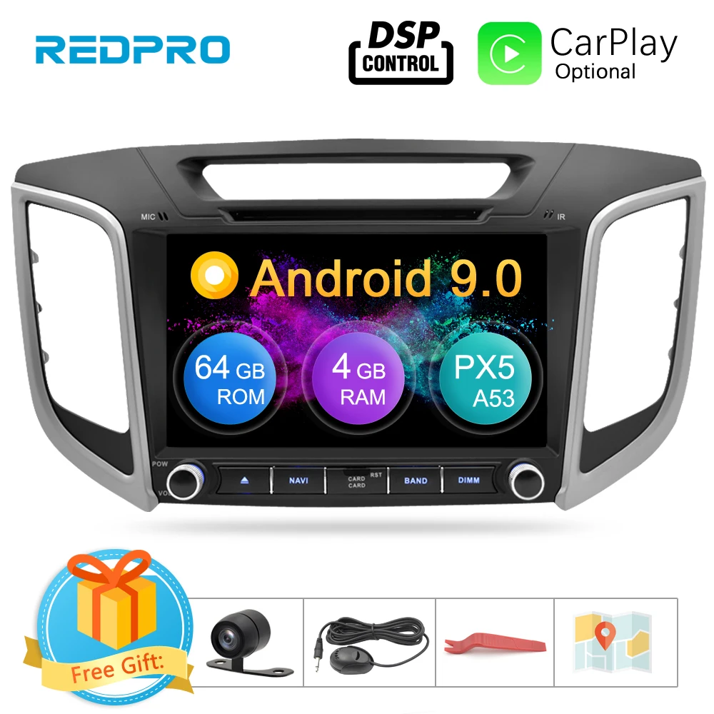 9 &quotips экран Android 0 автомобильный dvd плеер для hyundai ix25 Creta 2014 2018 стерео 2 Din видео gps