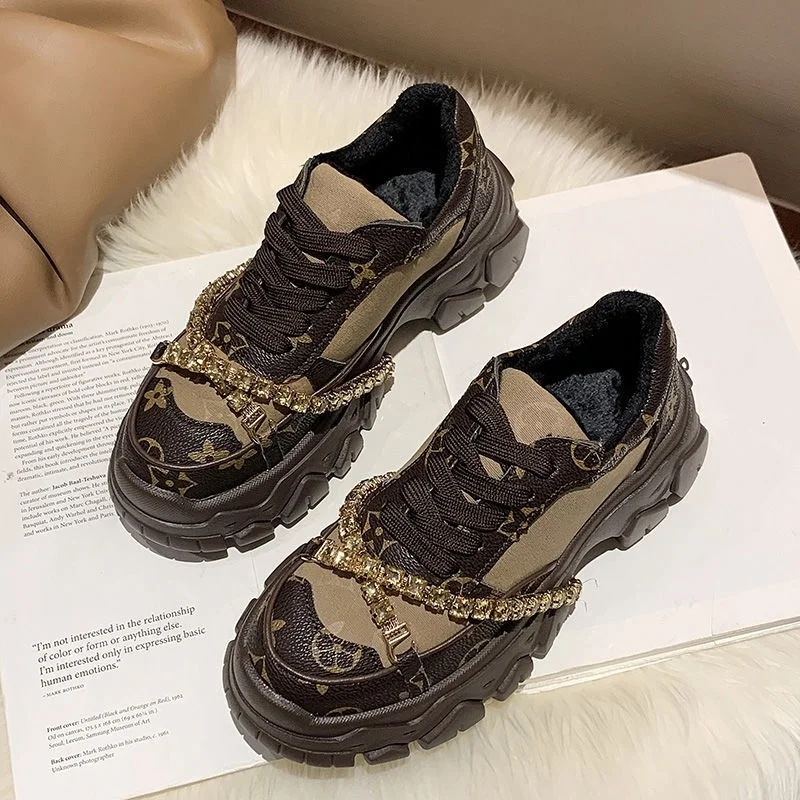 Женские кроссовки на танкетке повседневная обувь для тяжелой промышленности