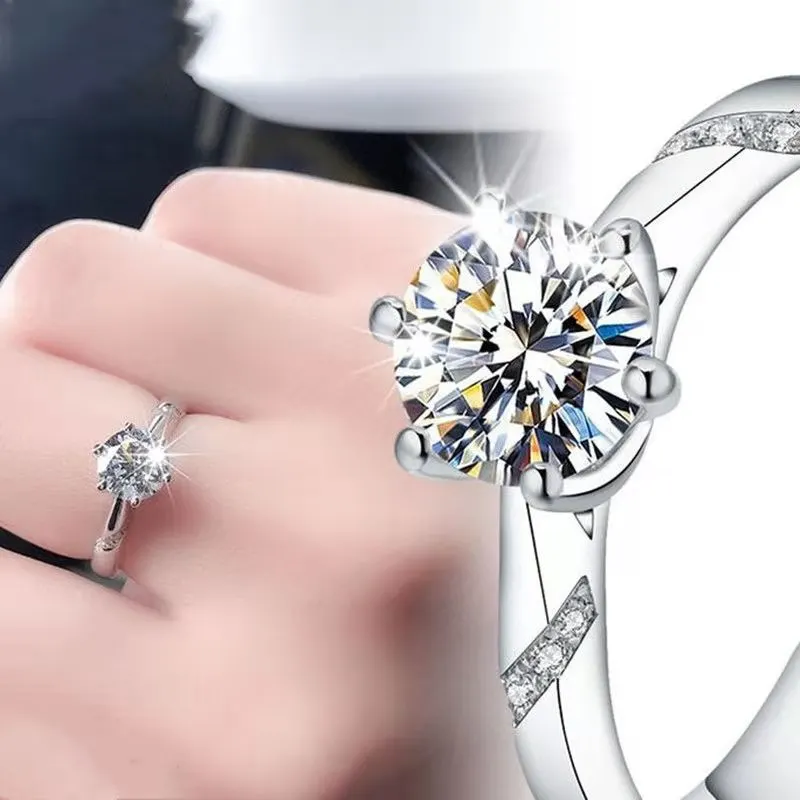 

Fashion High Quality 3 AAA Zircon Ring New Style 925 Silver Ladies Adjustable Ring Wedding Engagement Jewelry Gift Free Shipping