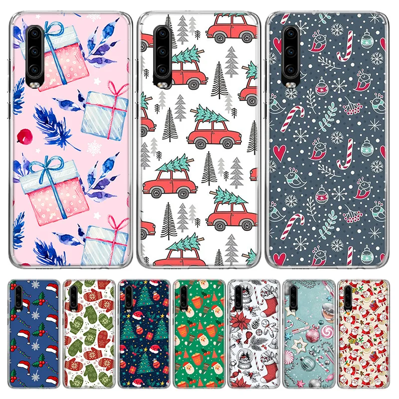 

Christmas New Year Gifts Phone Case Funda For Huawei P30 Lite P20 P40 Pro P10 Mate 10 20 Lite 30 P Smart Z 2019 Cover Coque