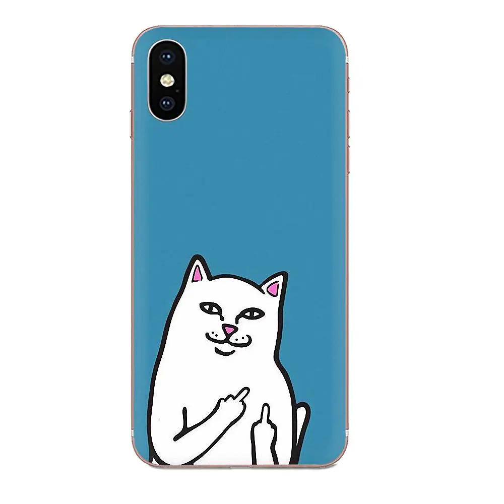 For Xiaomi Mi3 Mi4 Mi4C Mi4i Mi5 Mi 5S 5X 6 6X 8 SE Pro Lite A1 Max Mix 2 Note 3 4 Coque Shell Middle Finger Cat | Мобильные