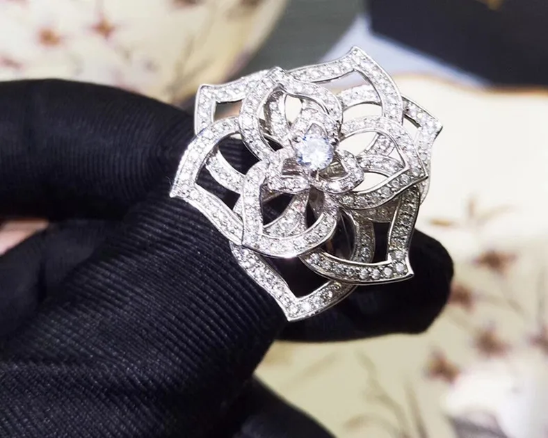 Дизайнерское модное кольцо из серебра 925 пробы ювелирные изделия большое с