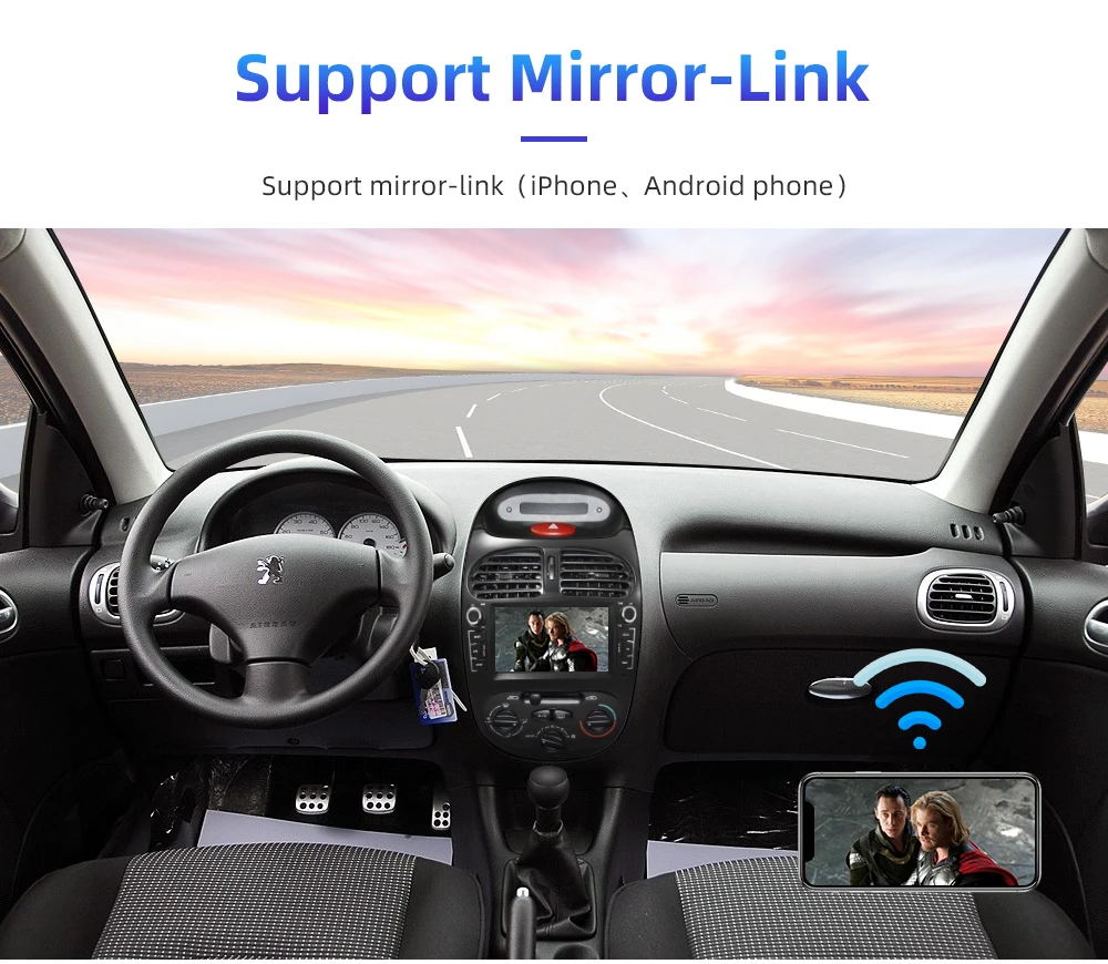 YAZH Android 9,0 Восьмиядерный gps Навигация dvd cd плеер для peugeot 206 FM радио 2002 2003 2004 2005 2006 2007 2008 стерео