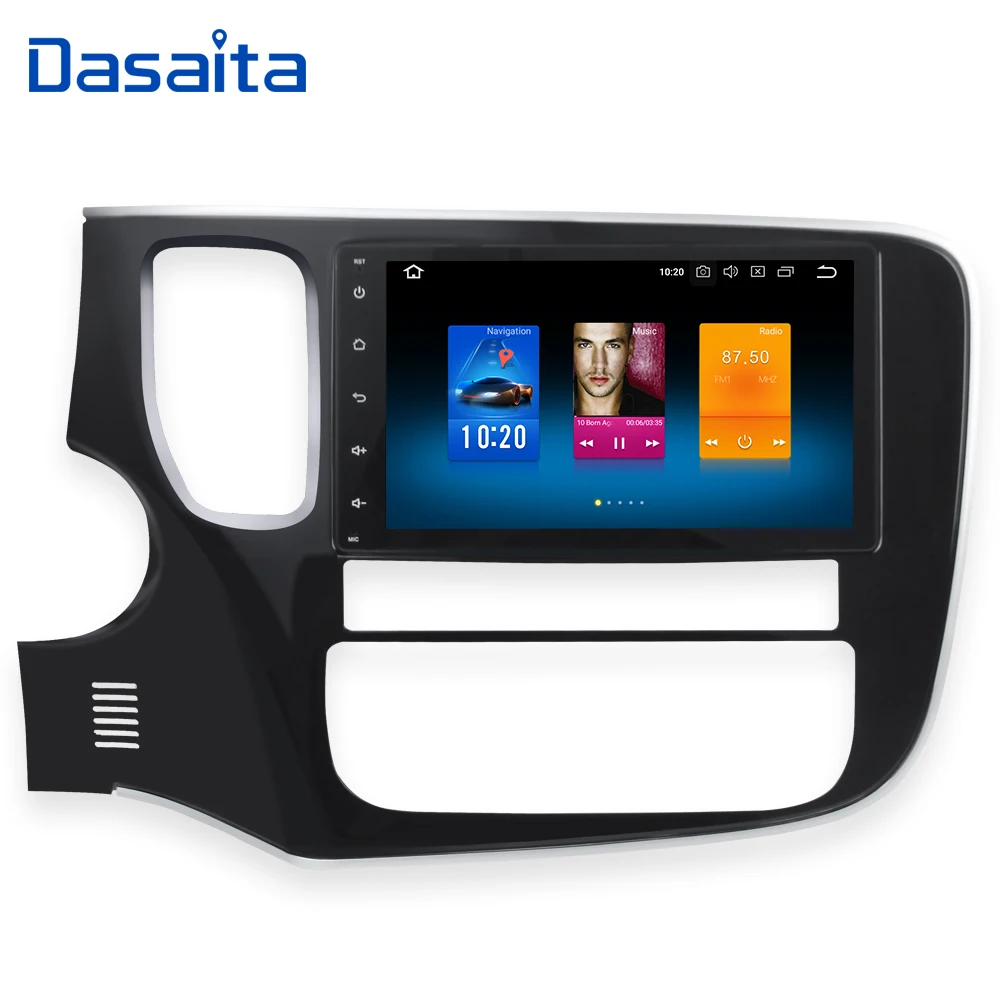 Dasaita 8 &quotAndroid 9 0 Автомобильный gps радио плеер для Mitsubishi Outlander 2014 2015 2016 Восьмиядерный