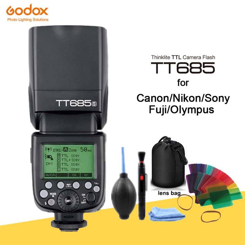 

Godox TT685 Flash TTL HSS Camera Flash Speedlite for Canon Nikon Sony Fuji Olympus DSLR Camera Flash TT685S TT685C TT685N