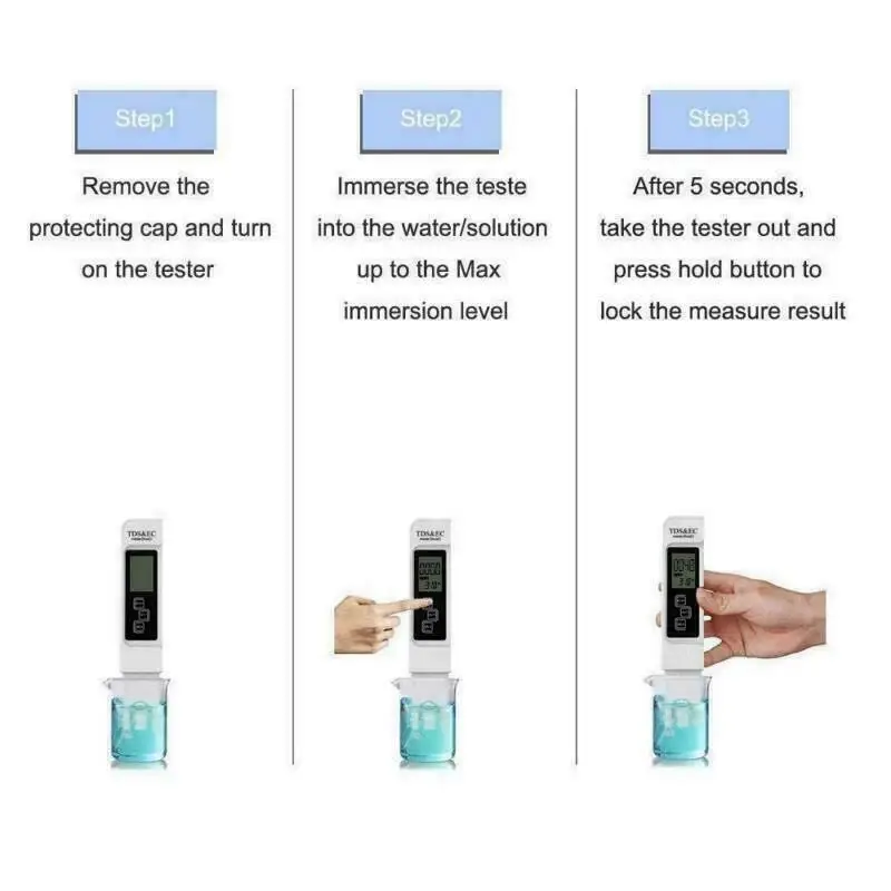 3 в 1 портативный кондуктометр проводимости тест Bibi Тип Датчик качества воды