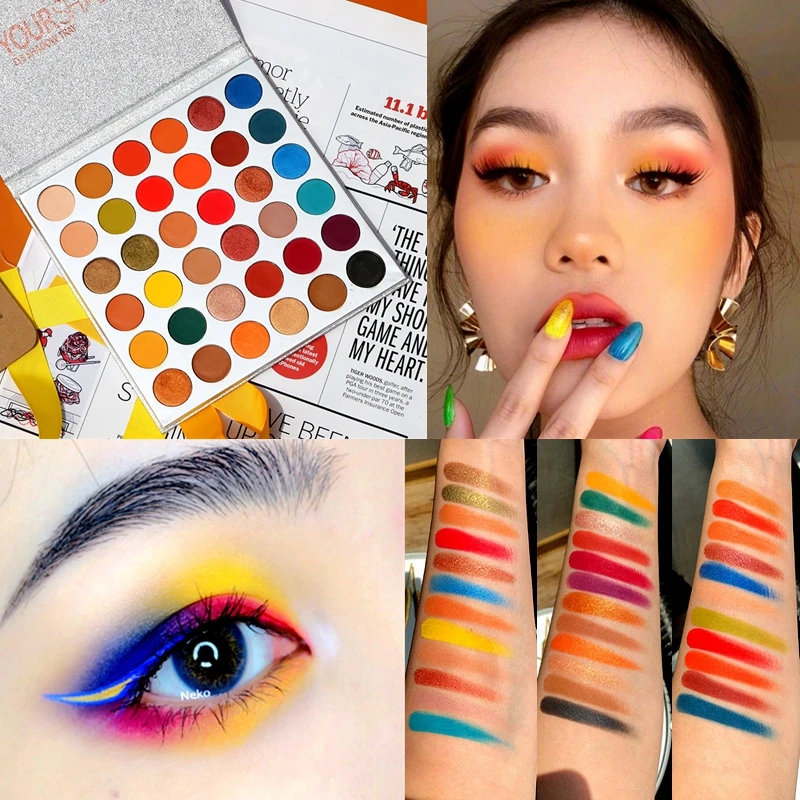 Красота глазурованная 36 цветов Палитра теней для век цвет насыщенный художник