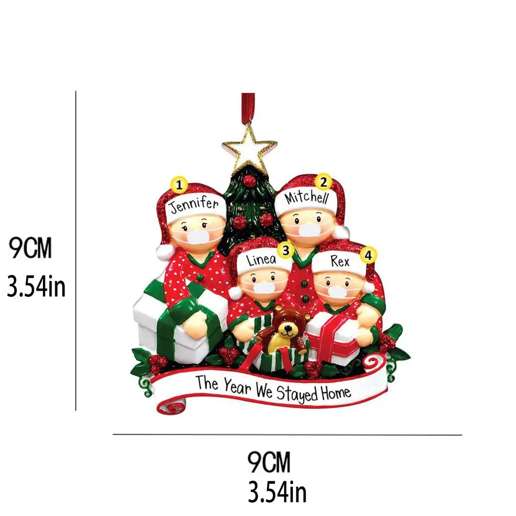 

Quarantine Survivor Personalized Survived Family Ornament 2020 Christmas Holiday Decorations Drop Shipping Fast Delivery