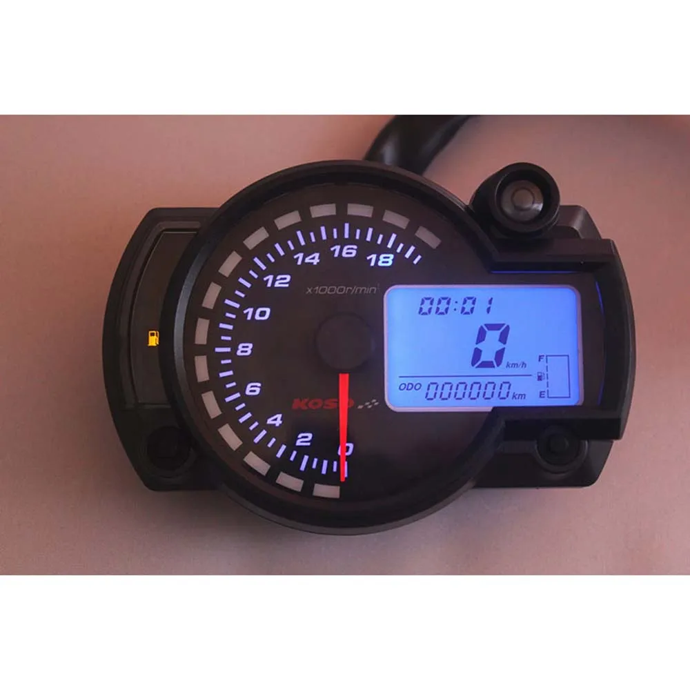 TKOSM современный лазерный KOSO 18000 об/мин Черный Белый ЖК Цифровой Мотоцикл одометр