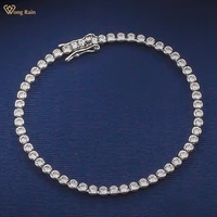 wong rain 100 925 sterling silver created moissanite gemstone womens bracelet bangle fine jewelry christmas gift wholesale
