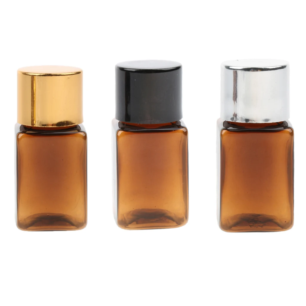 

6pcs Dark Brown Refillable Empty Essential Oil Perfume Makeup