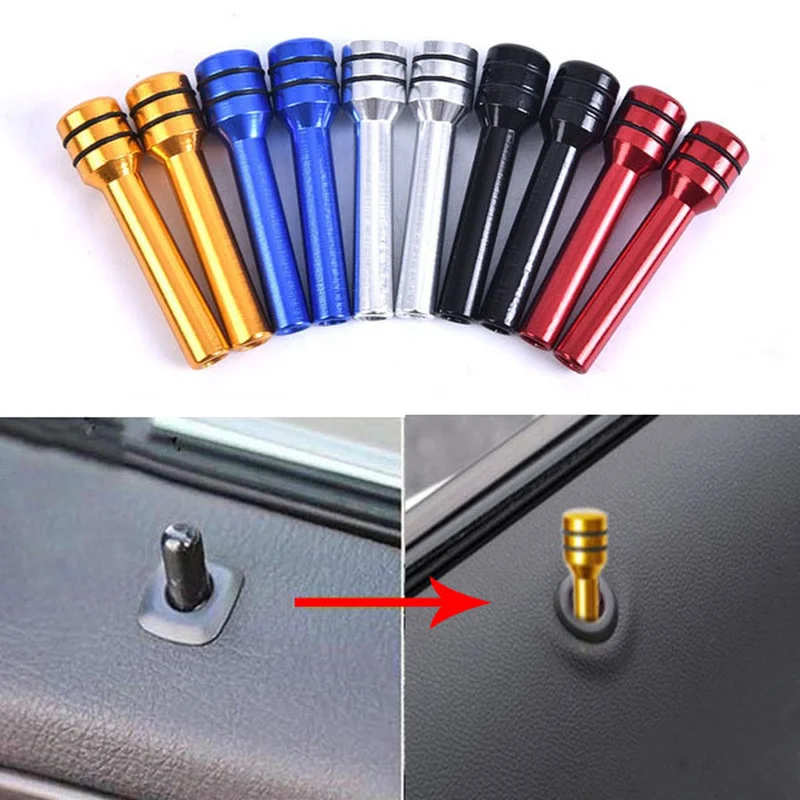 

Car Door Lock Knob Pins for Auto Truck Security Door Lock Stick Pin Cap Universal Aluminum Alloy Car Decoration Accessories