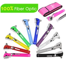 Portable Fiber Optic LED ENT Diagnostic Borescope Medical Otoscopio Ear Endoscope Light Direct Otoscope with Pouch & Speculum