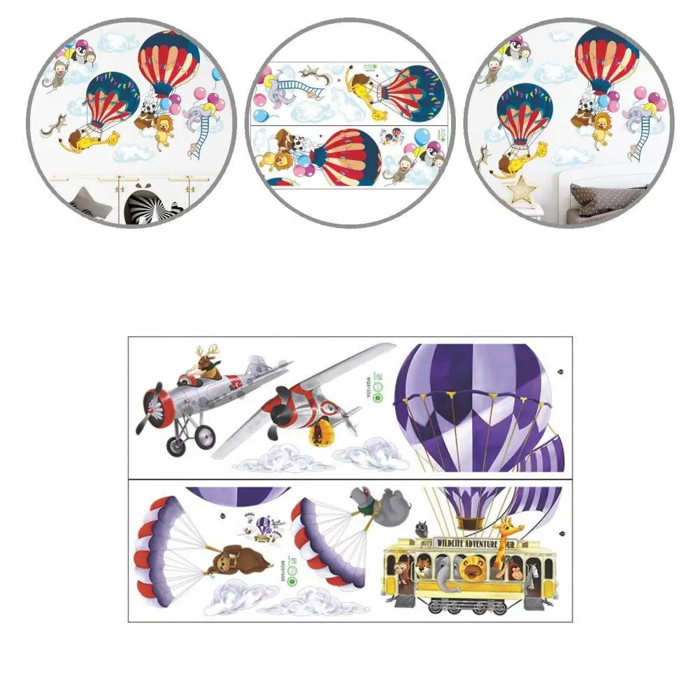 

Useful Wall Sticker Easy to Stick Delicate Hot Air Balloon Vinyl Wall Decals Wall Decal Window Decal 2Pcs/Set