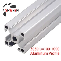 cnc 3d printer parts 3030 aluminum profile european standard 100 1000mm anodized linear rail aluminum profile extrusion 3030 1pc