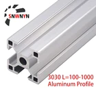 Алюминиевый профиль 3030, 100 мм, анодированный линейный рельс, экструзия алюминиевого профиля 1000, 1 шт.