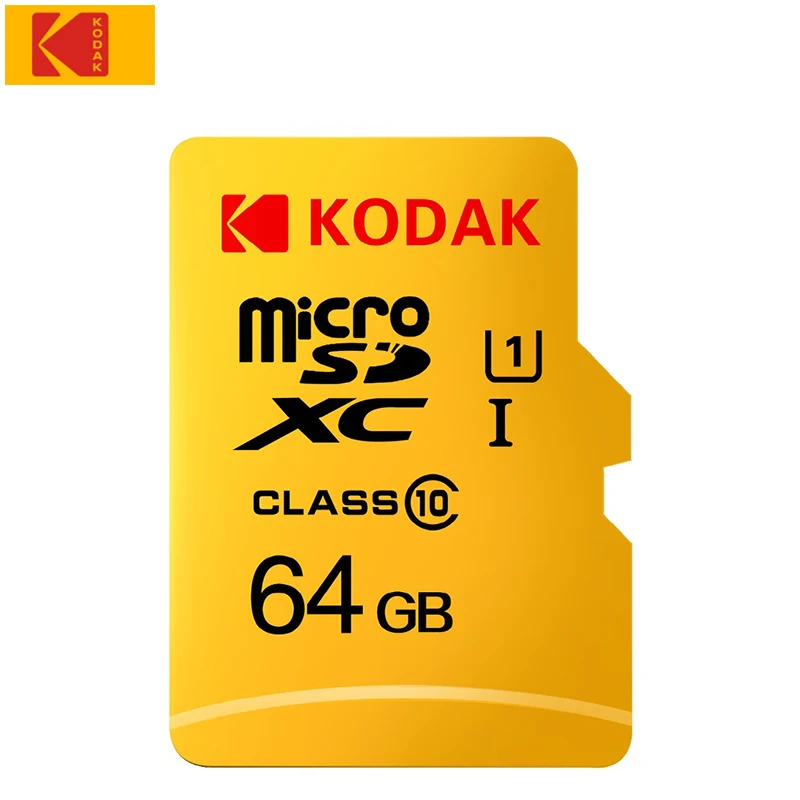 64GB U1 Карта флэш-памяти KODAK Micro SD 128 ГБ 256 ГБ 512 ГБ 32 ГБ 64 Гб U1 tf-карта 4K Class 10 tarjeta Micro SD карта U3 UHS-I 16 Гб microsd - Емкость: 64GB U1