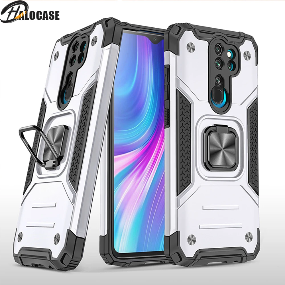 

Case for Xiaomi Redmi Note 8 Pro Luxury Armor Impact Shockproof Metal Holder Magnet Phone Cover for Xiaomi Redmi Note 8 Pro