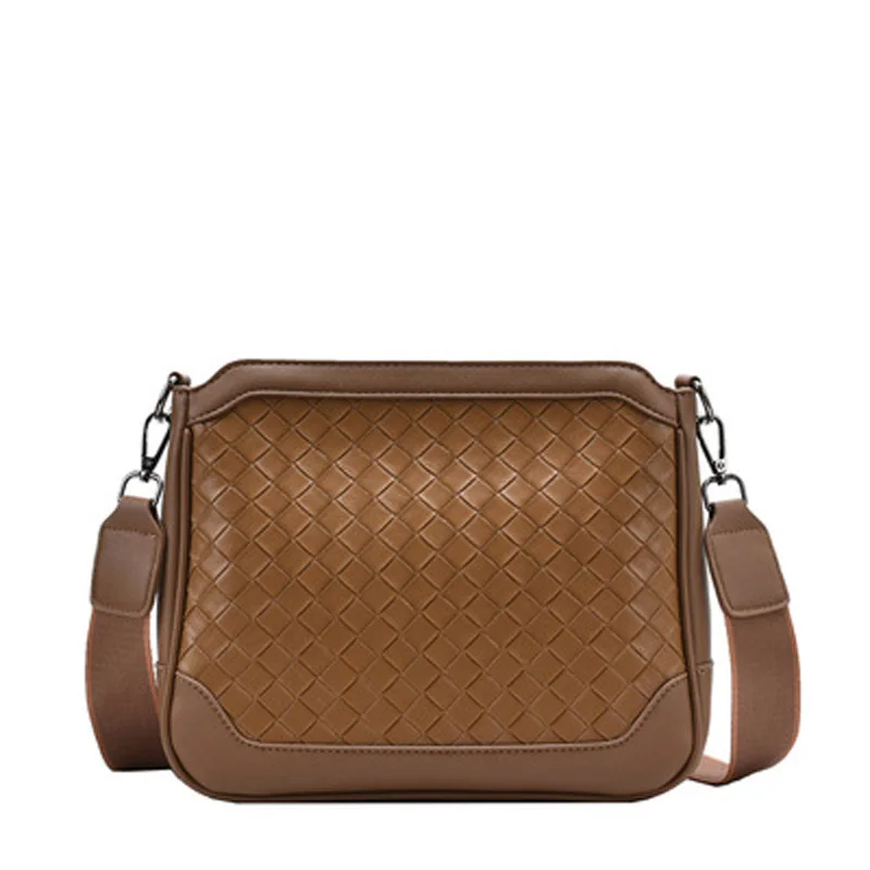 

Woven Square Crossbody bag 2021 Fashion New High quality PU Leather Women's Designer Handbag Chain Shoulder Messenger Bag