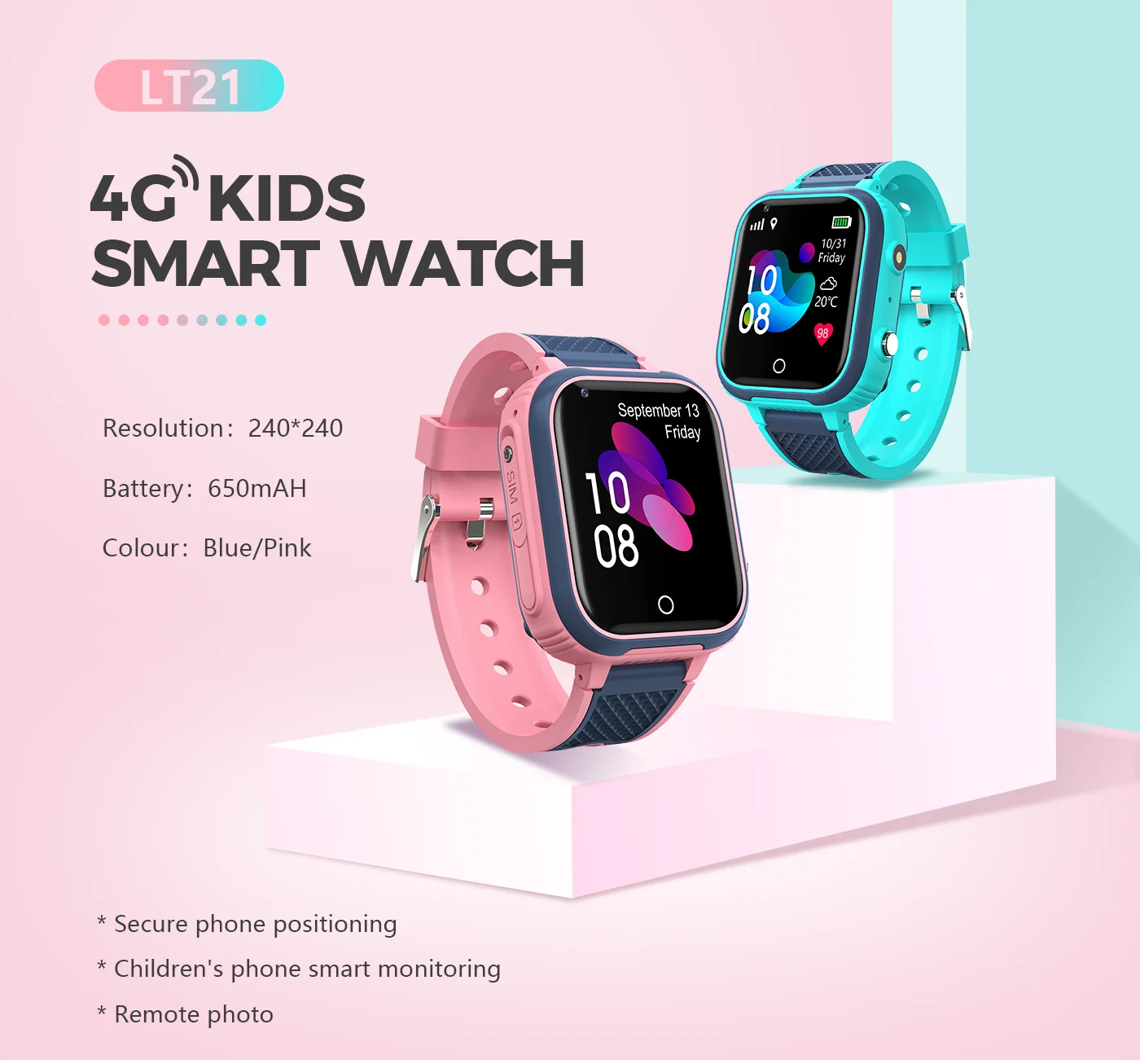 AISHI LT21 4G Детские умные часы GPS-трекер WiFi Видеозвонок SOS Водонепроницаемая камера
