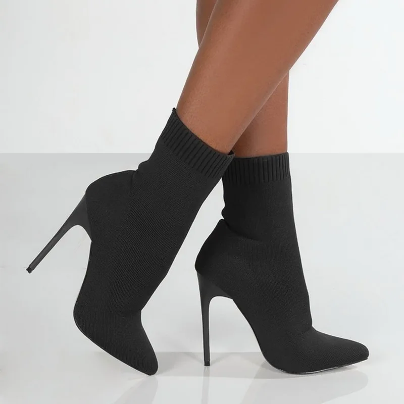 

Женские пикантные эластичные ботинки, 2021