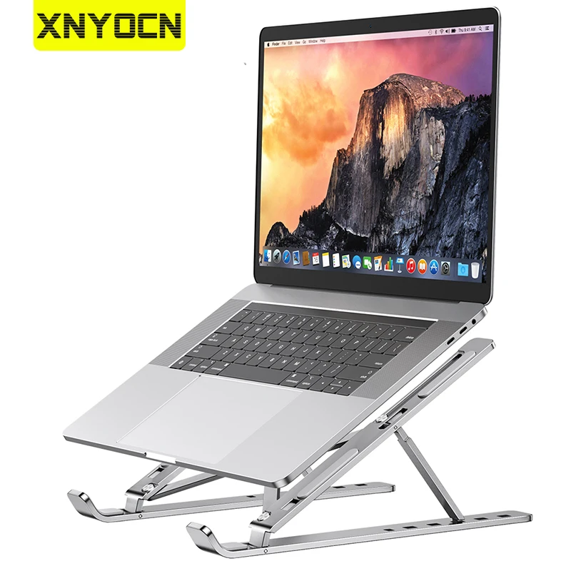 

Xnyocn Laptop Stand Aluminium Foldable Adjustable Portable Notebook Support Bracket For Macbook Air Samsung Computer Accessories