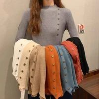 2020 winter womens knitted sweater women pullover long sleeve turtleneck solid elasticity slim knit sweterek damski jumper muje